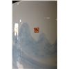 Image 2 : Very Tall Porcelain Cylinder Vase w/ Asian Landscape & Calligraphy 16" Dia, 62"H