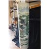 Image 5 : Very Tall Porcelain Cylinder Vase w/ Asian Landscape & Calligraphy 16" Dia, 62"H