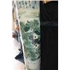 Image 9 : Very Tall Porcelain Cylinder Vase w/ Asian Landscape & Calligraphy 16" Dia, 62"H