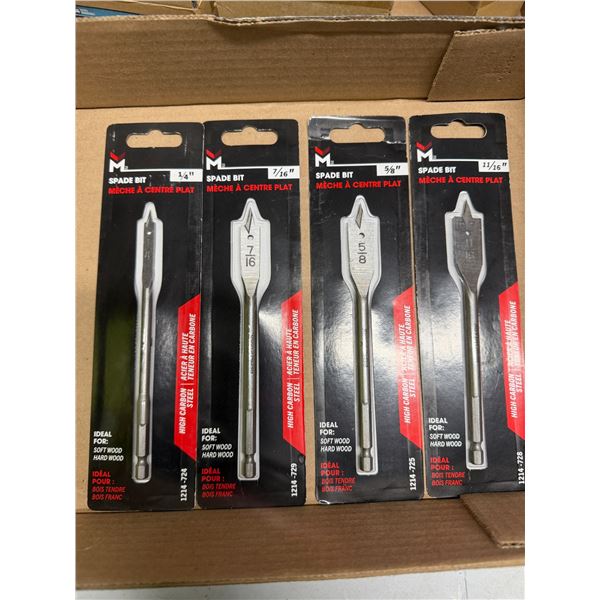 spade bits assorted sizes