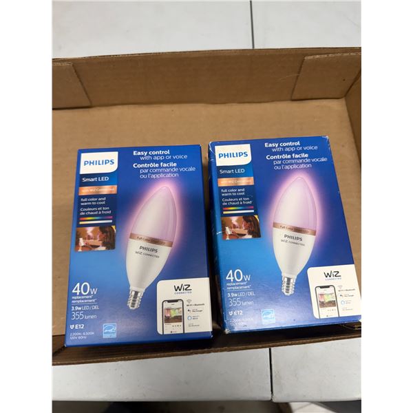 Phillips 40 W smart LED bulbs