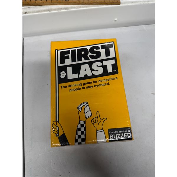 First and last drinking game