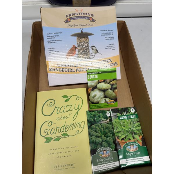 Gardening and birdfeeder