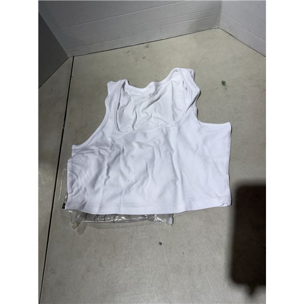 Crop top tank says large