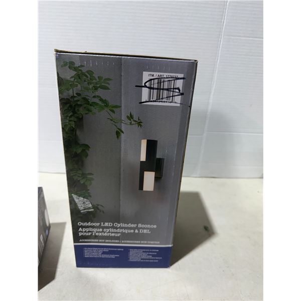 Outdoor LED cylinder sconces
