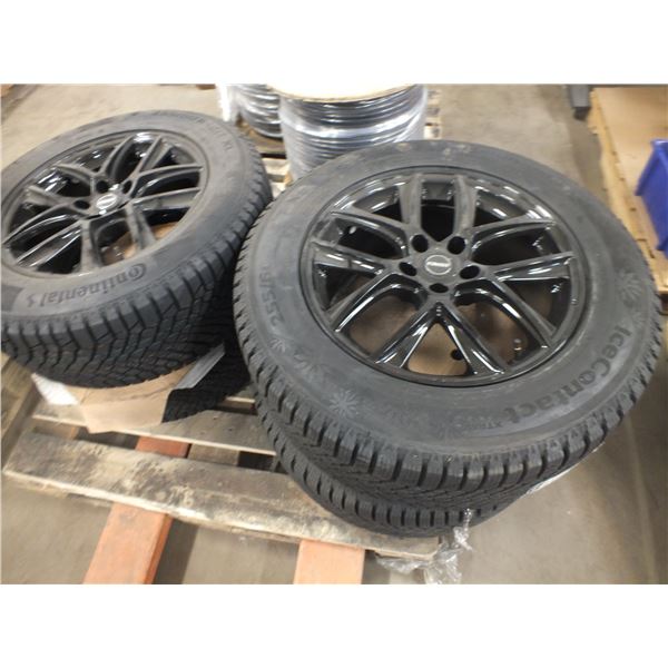 Set Of 4 Continental Ice Contact Winter Tires w/ Rims