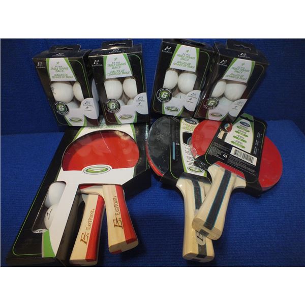 4 Ping Pong Paddles w/ Balls