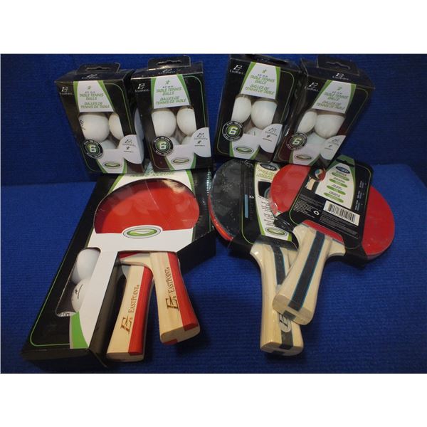 4 Ping Pong Paddles w/ Balls