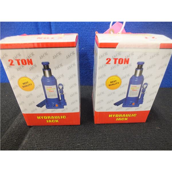 Two 2 Ton Hydraulic Bottle Jacks