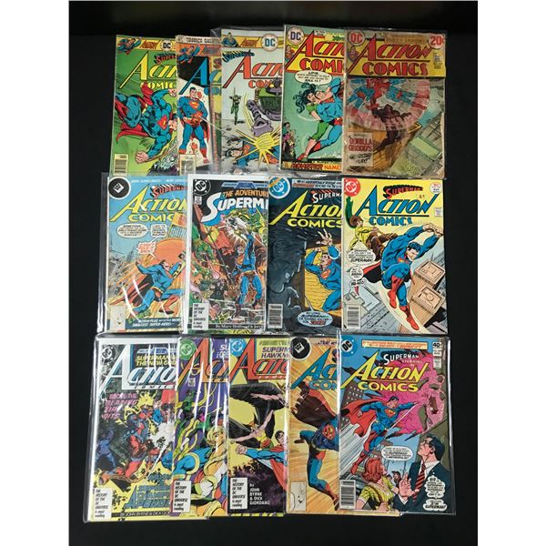 LOT OF 13 ACTION COMICS - DC COMICS