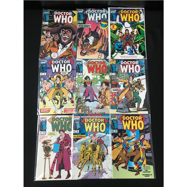 LOT OF 9 DOCTOR WHO COMICS - MARVEL COMICS