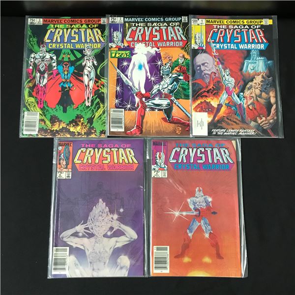LOT OF 5 THE SAGA OF CRYSTAR THE CRYSTAL WARRIOR #1-5 - MARVEL COMICS