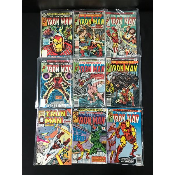 LOT OF 9 THE INVINCIBLE IRON MAN COMICS - MARVEL COMICS