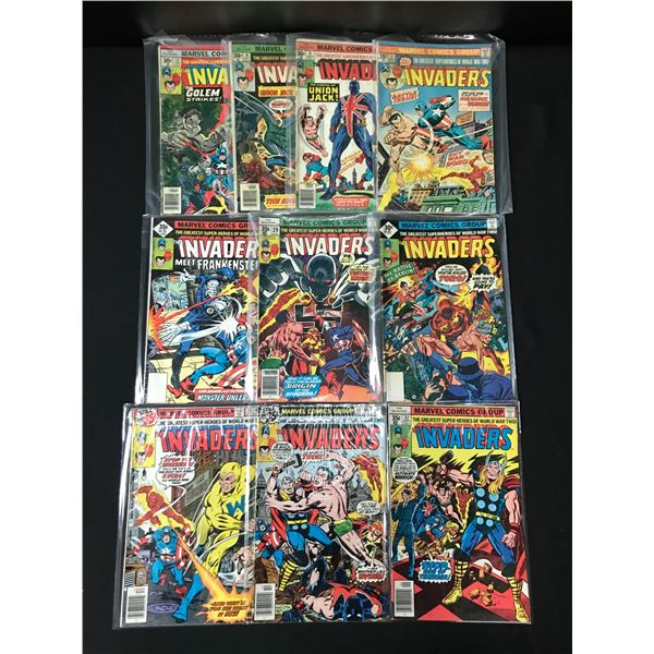 LOT OF 9 INVADERS COMICS - MARVEL COMICS