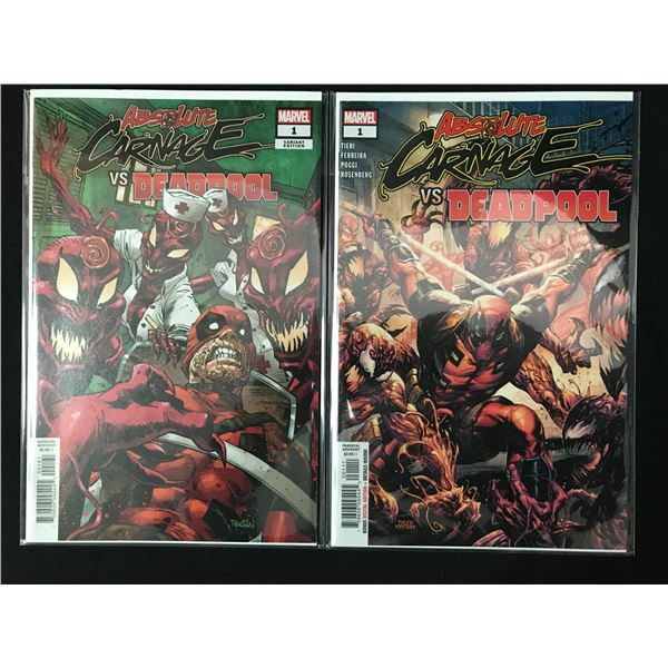 LOT OF 2 ABSOLUTE CARNAGE VS DEADPOOL #1'S - MARVEL COMICS