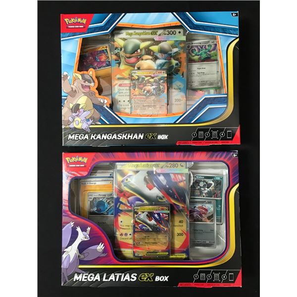 LOT OF 2 POKEMON TCG MEGA BOXES - MEGA KANGASKHAN EX & MEGA LATIAS