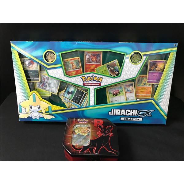 POKEMON TCG JIRACHI EX COLLECTION AND TEAM ROCKET TIN