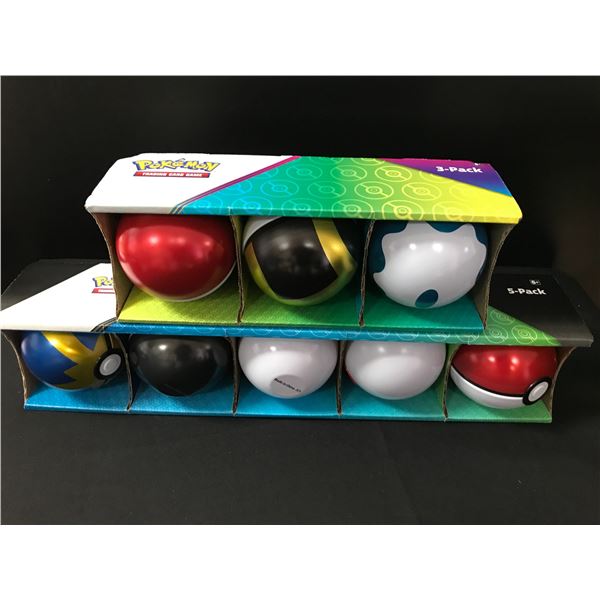 LOT OF 8 POKEBALLS