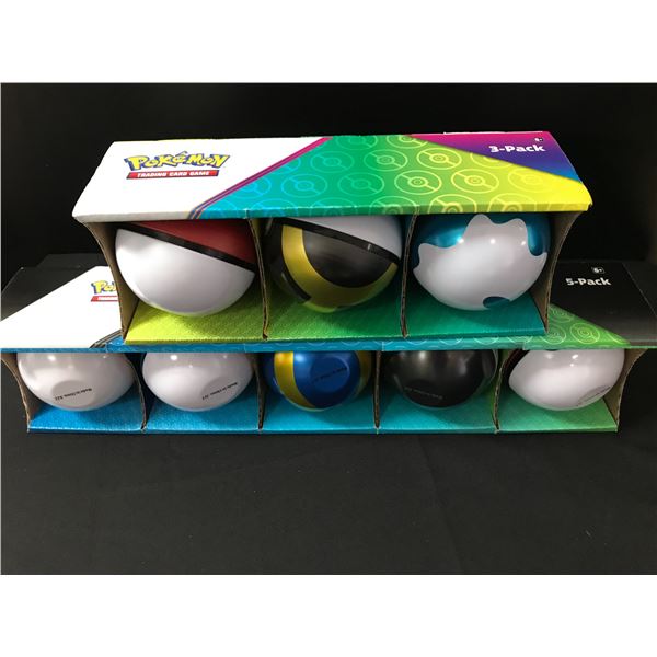 LOT OF 8 POKEBALLS