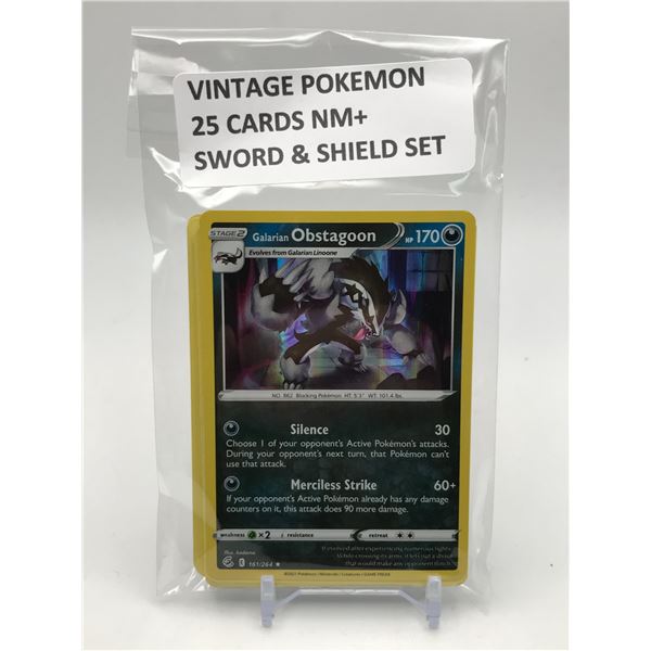 POKEMON TCG VINTAGE POKEMON 25 CARDS NM+ SWORD AND SHIELD