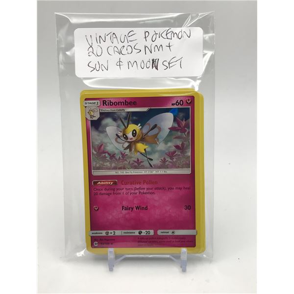 POKEMON TCG VINTAGE POKEMON 20 CARDS NM  SUN AND MOON SET