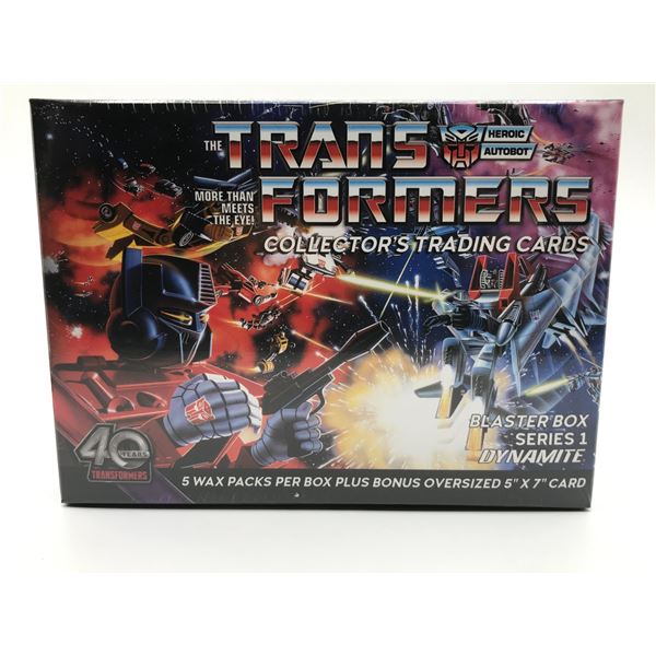 TRANSFORMERS 40TH ANNIVERSARY COLLECTORS'S SEALED TRADING CARDS BLASTER BOX