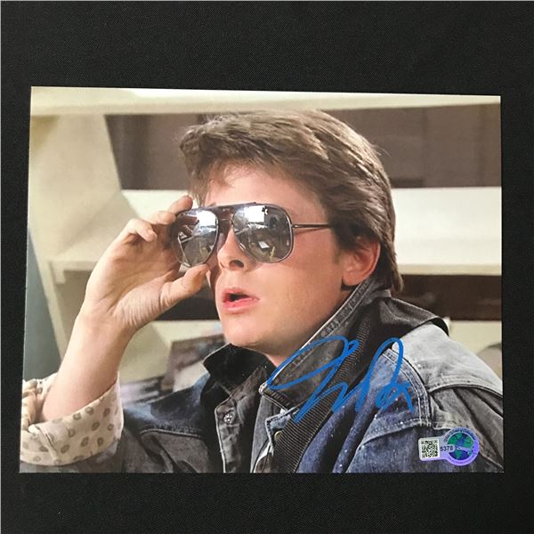 MICHAel J FOX SIGNED BACK TO THE FUTURE SIGNED 8X10 - WWOC COA