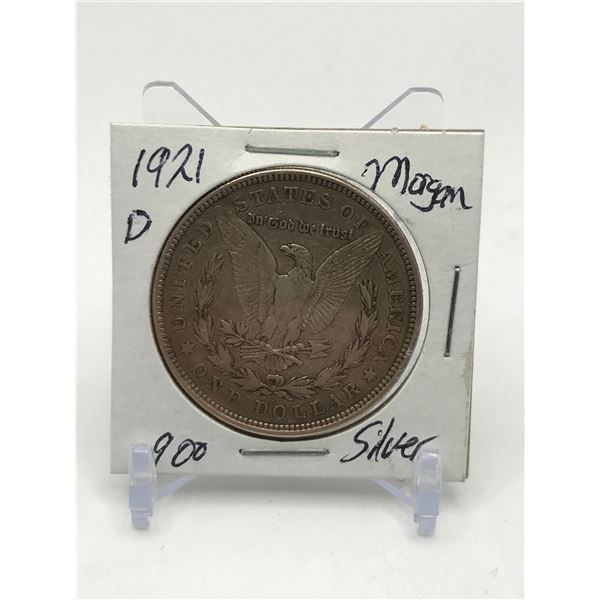 USA 1921 D MORGAN SILVER DOLLAR .900 SILVER