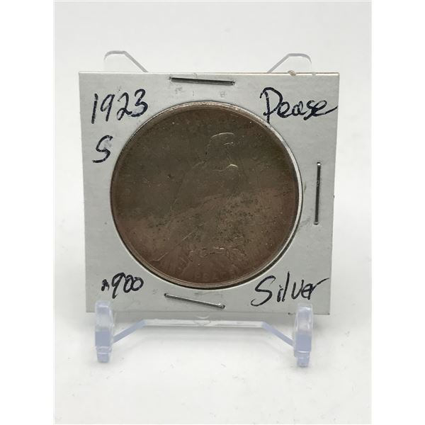 USA 1923 S PEACE DOLLAR .900 SILVER