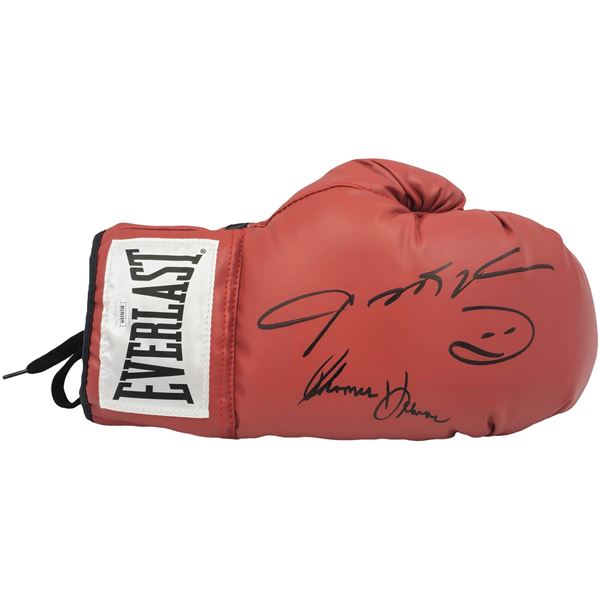 Sugar Ray Leonard & Thomas "Hitman" Hearns Autographed Boxing Glove Beckett COA