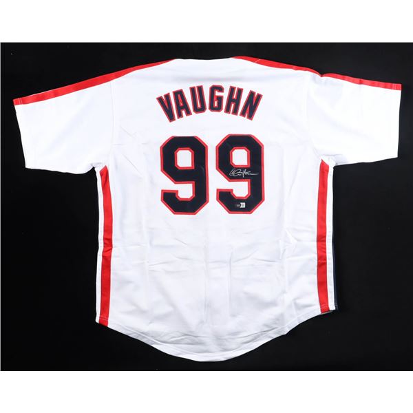 CHARLIE SHEEN SIGNED VAUGHN MAJOR LEAGUE BASEBALL JERSEY - BECKETT COA