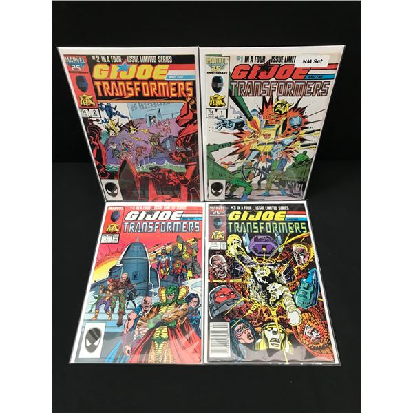 LOT OF 4 G.I JOE TRANSFORMERS COMICS #1-4 - MARVEL COMICS