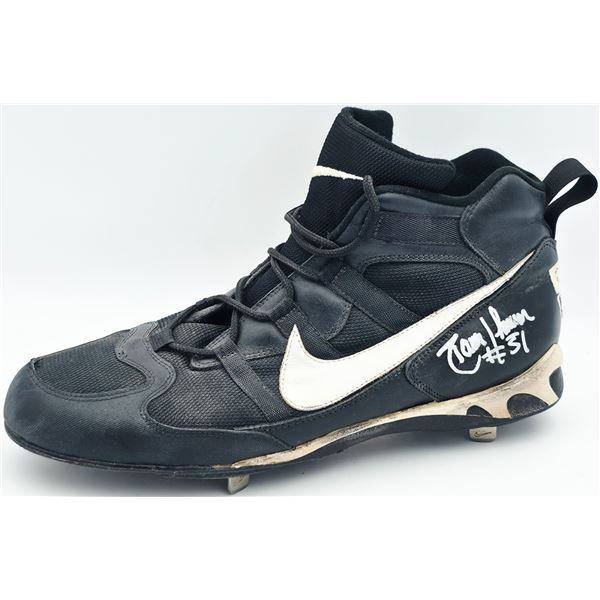 Randy Johnson Autographed Game Used Black Nike Cleat Seattle Mariners (Beckett COA)