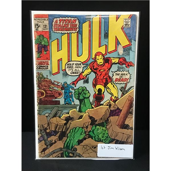 THE INCredible Hulk #131 1ST JIM WILSON - MARVEL COMICS