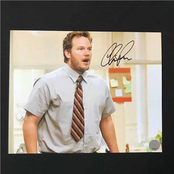 CHRIS PRATT SIGNED PARKS AND RECREATION  8X10 - KB COA