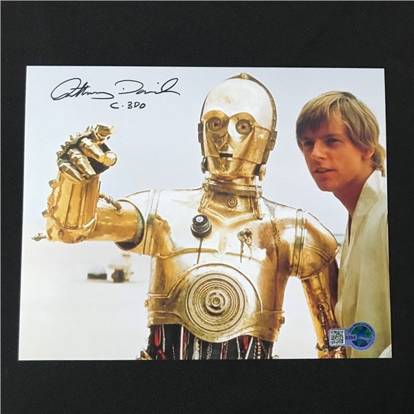 ANTHONY DANIELS SIGNED C3P0 Star Wars 8X10 - WWOC COA
