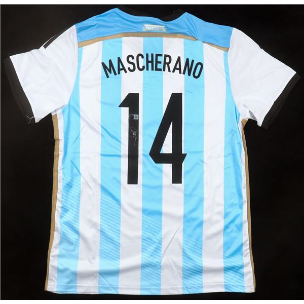 JAVIER MACHERANO SIGNED SOCCER JERSEY - BECKETT COA