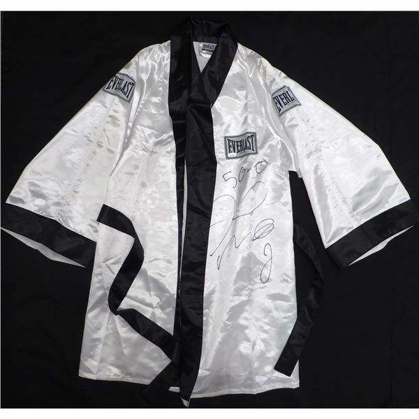 FLOYD MONEY MAYWEATHER SIGNED EVERLAST BOXING ROBE BECKETT COA