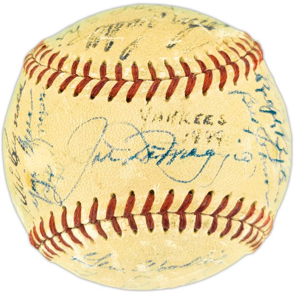 1949 World Series Champions New York Yankees Signed Baseball With 27 Autos PSA COA