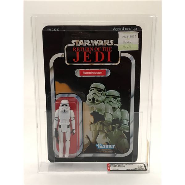AFA 85 GRADED KENNER RETURN OF THE JEDI STORMTROOPER ACTION FIGURE IN ORIGINAL PACKAGING.