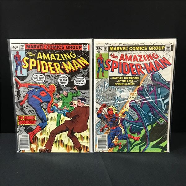 LOT OF 2 THE AMAZING SPIDERMAN COMICS #191-192 - MARVEL COMICS