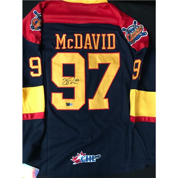 CONNOR MCDAVID SIGNED EERIE OTTERS HOCKEY JERSEY - ACE COA