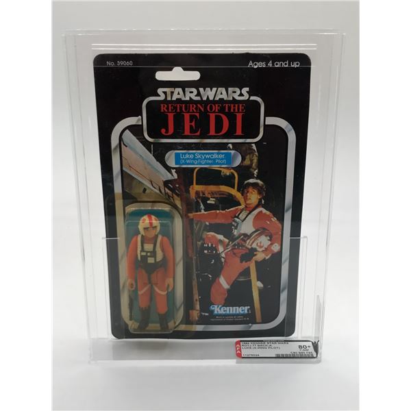 AFA GRADED 80 RETURN OF THE JEDI LUKE SKYWALKER X-WING FIGHTER PILOT  ACTION FIGURE