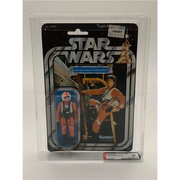 AFA 80 GRADED Star Wars LUKE SKYWALKER X-WING PILOT  ACTION FIGURE IN ORIGINAL PACKAGING.
