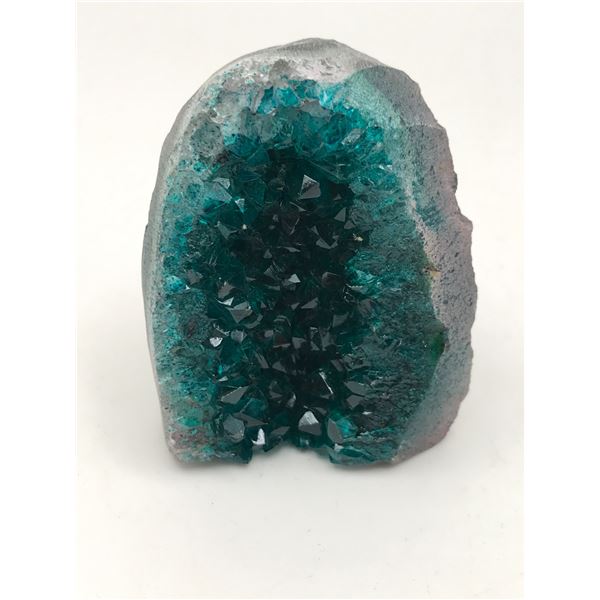 TEAL GREEN DYED AGATE GEODE