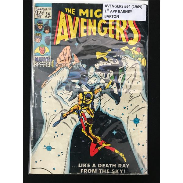 THE AVENGERS #64 (1969) 1ST  BARNEY BARTON - MARVEL COMICS