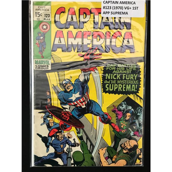 Captain America #123 (1970) 1ST APP SUPREMA - MARVEL COMICS