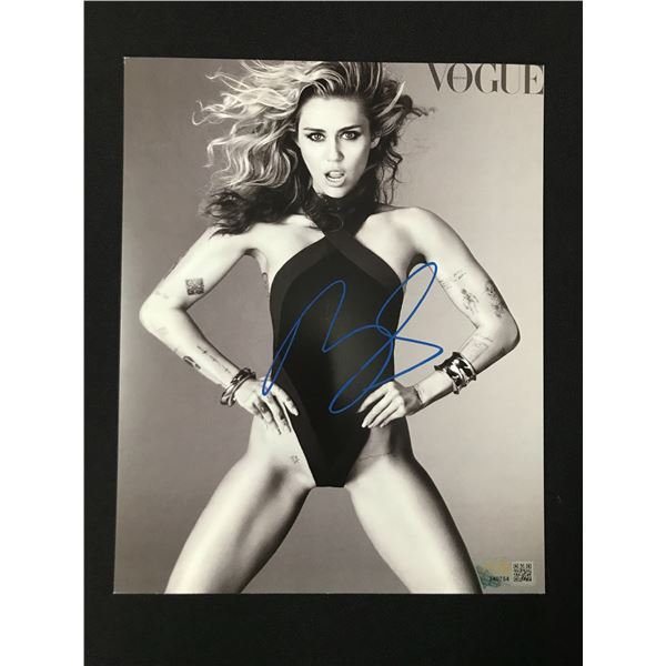 MILEY CYRUS SIGNED 8X10 - ACE COA