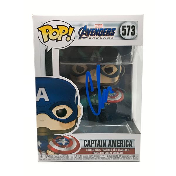 Chris Evans SIGNED Captain America FUNKO POP - KB COA