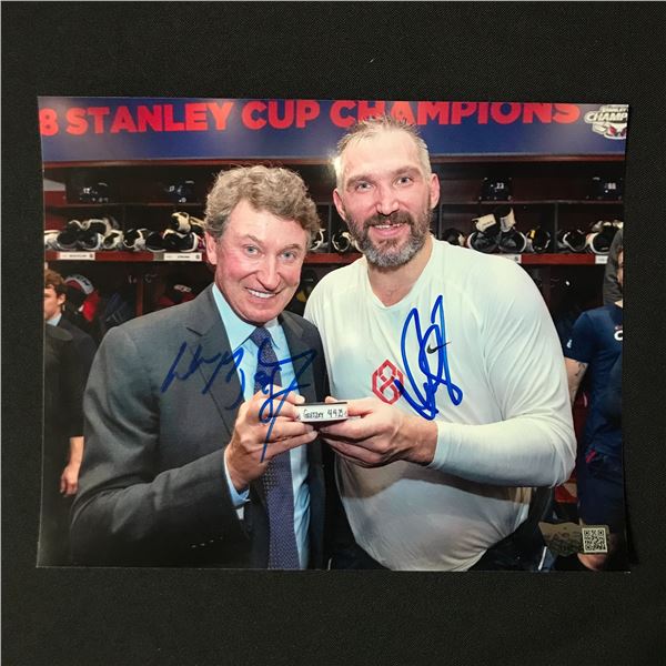 WAYNE GRETZKY AND ALEX OVECKIN DUAL SIGNED 8X10 - ACE COA